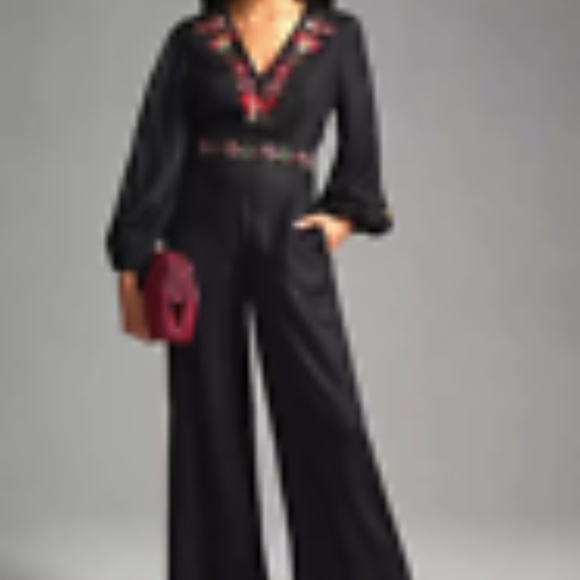Anthropologie Farm Rio Embroidered Jumpsuit Small NWT - Picture 5 of 5